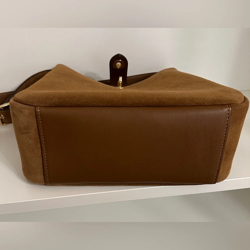 Coach Hadley Convertible Crossbody Bag In Suede - Picture 2 of 8